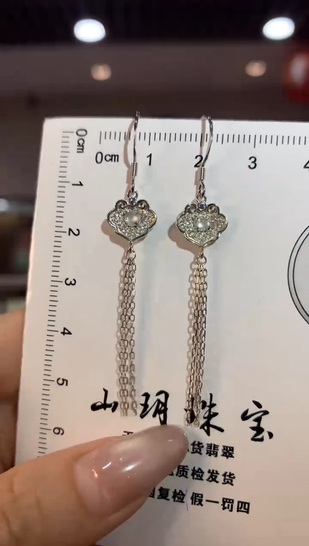 未镶嵌翡翠耳饰耳钩