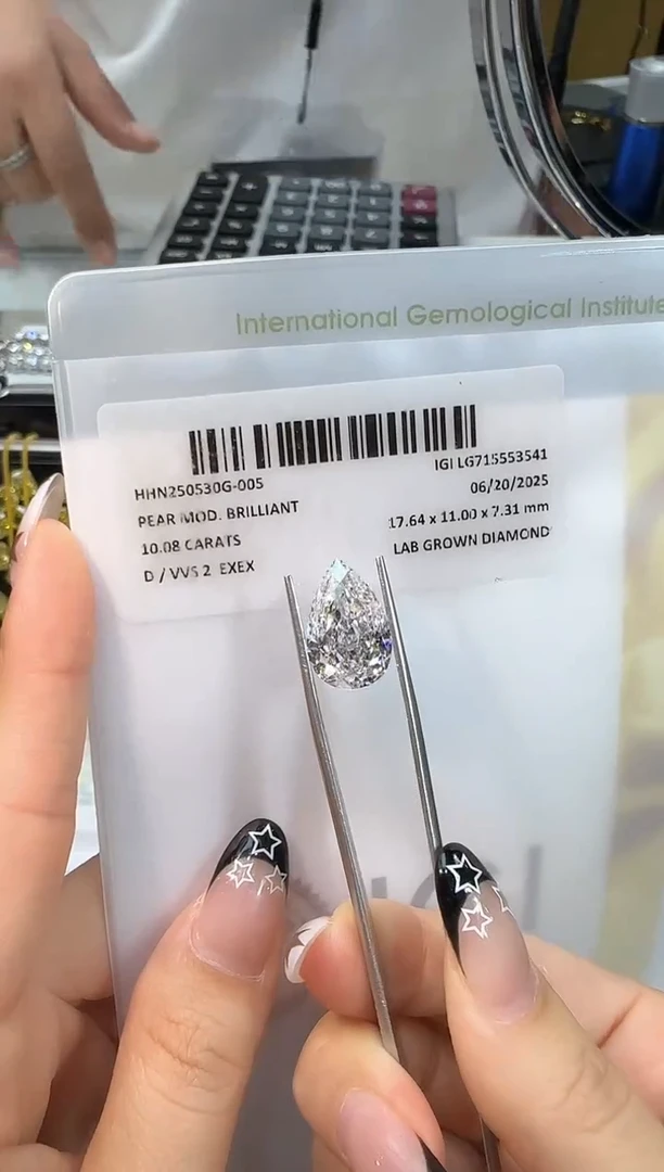 裸石实验室培育钻石@ 10.08ct 先鉴赏，再定制！