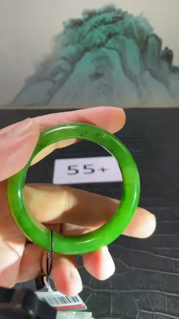 未镶嵌手镯和田玉（碧玉）青****?55+