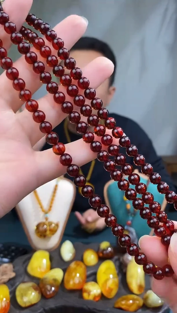 裸石琥珀未镶嵌血珀6mm+ 全国 包邮