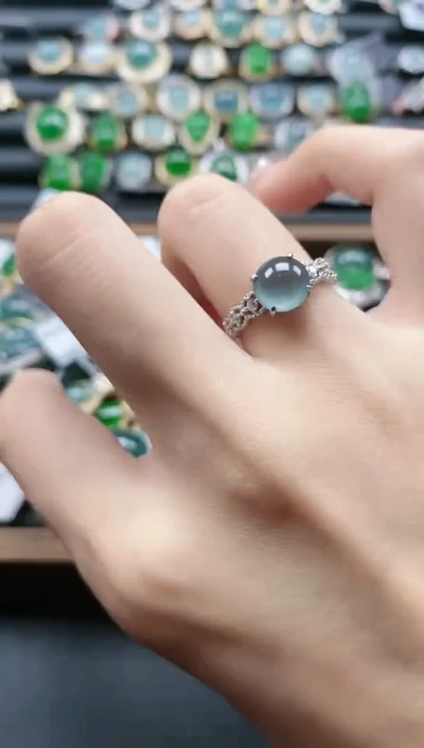 【闪购商品】翡翠戒指银S925镶嵌1511