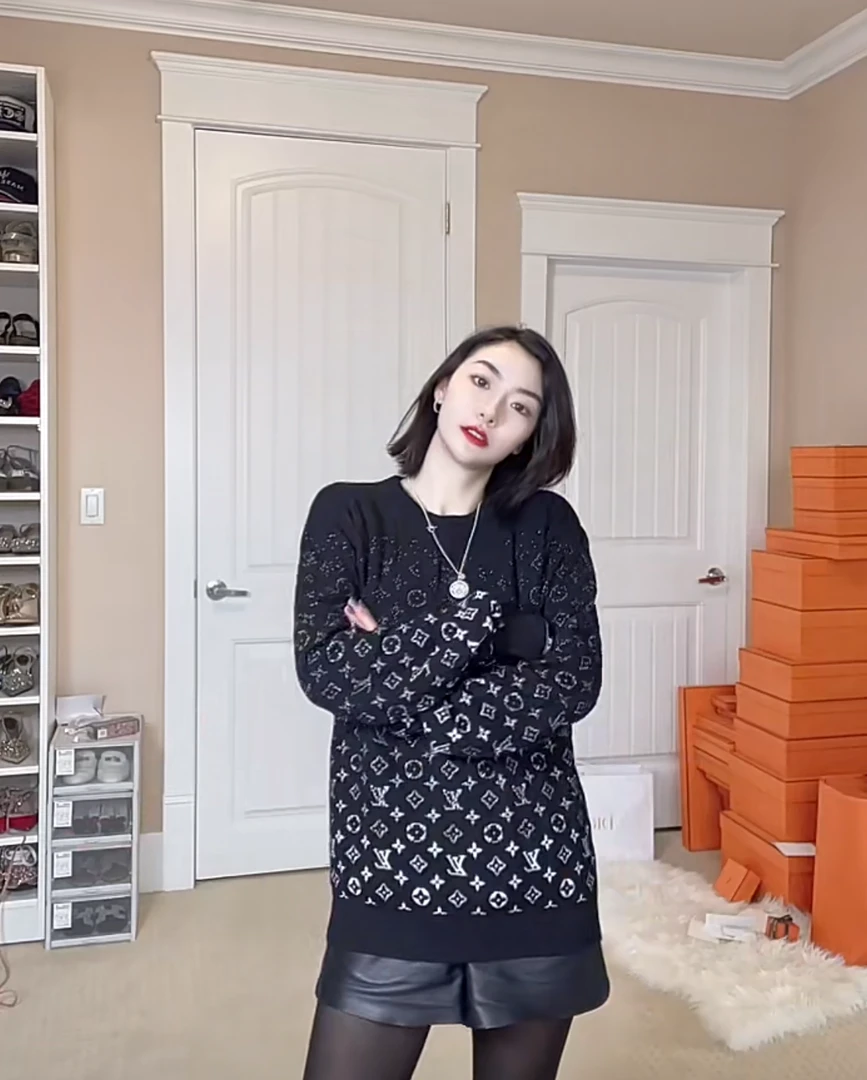 全新未使用 LouisVuitton/路易威登 XH经典印花渐变针织衫 HKN44W