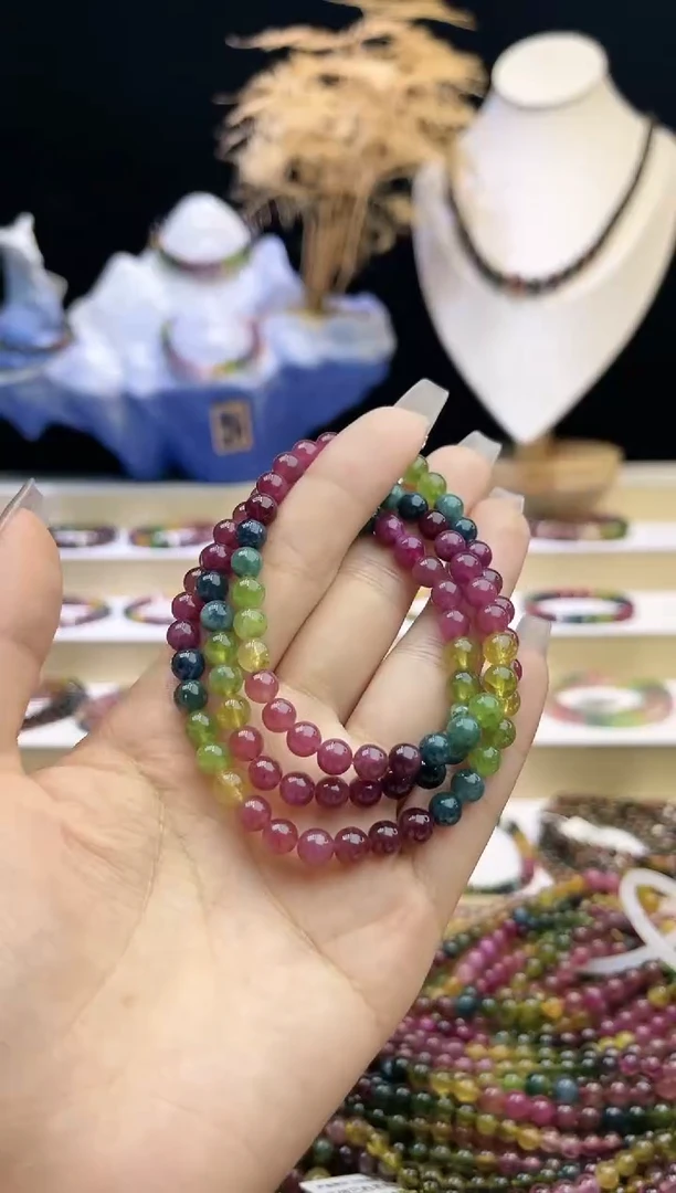 【闪购商品】碧玺/未镶嵌J6mm+碧玺多圈多样性发货