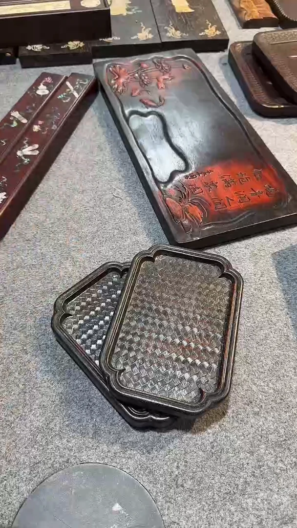 香榧木紫檀拆件雕刻板以直播间实物为准微瑕老物件