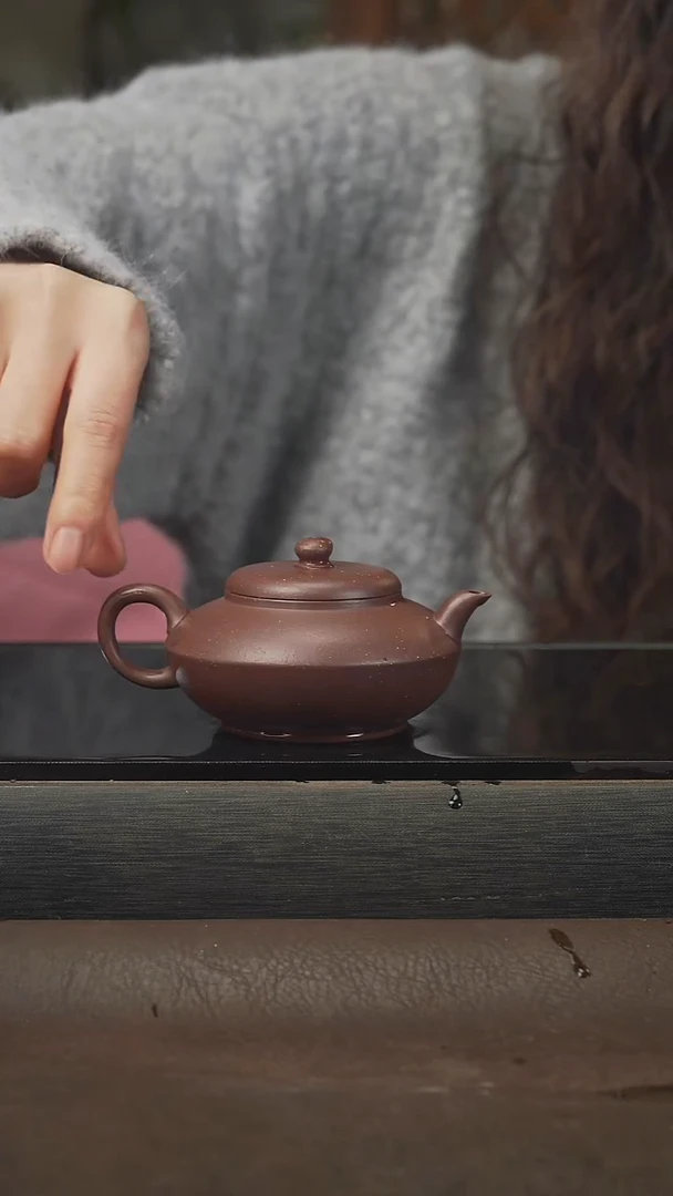 茶壶紫砂合欢，底槽清，150cc