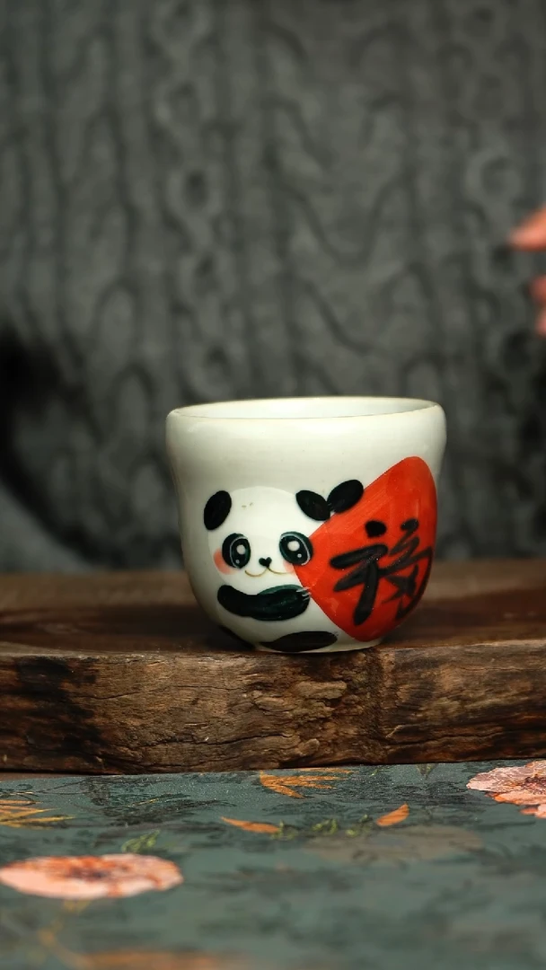 【闪购商品】杯釉下彩手工手绘同款陶器