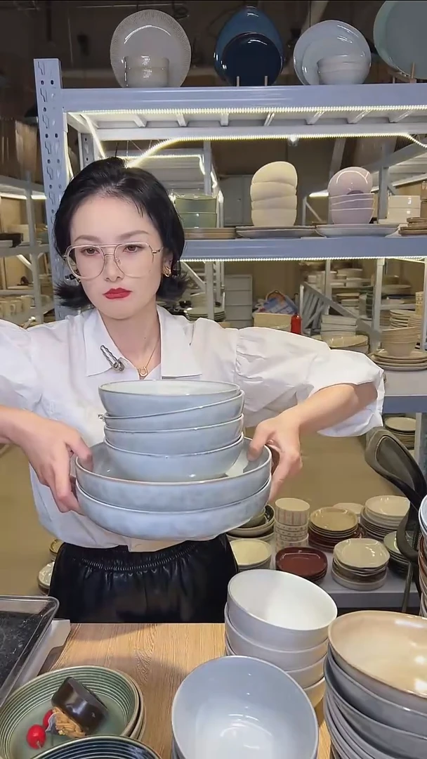 瓷262外贸尾货高温釉下彩陶瓷餐具默认微瑕
