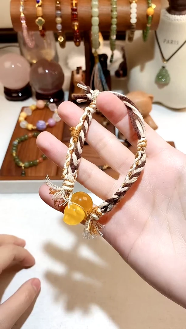手链琥珀未镶嵌蜜蜡大葫芦手绳 多样性发一