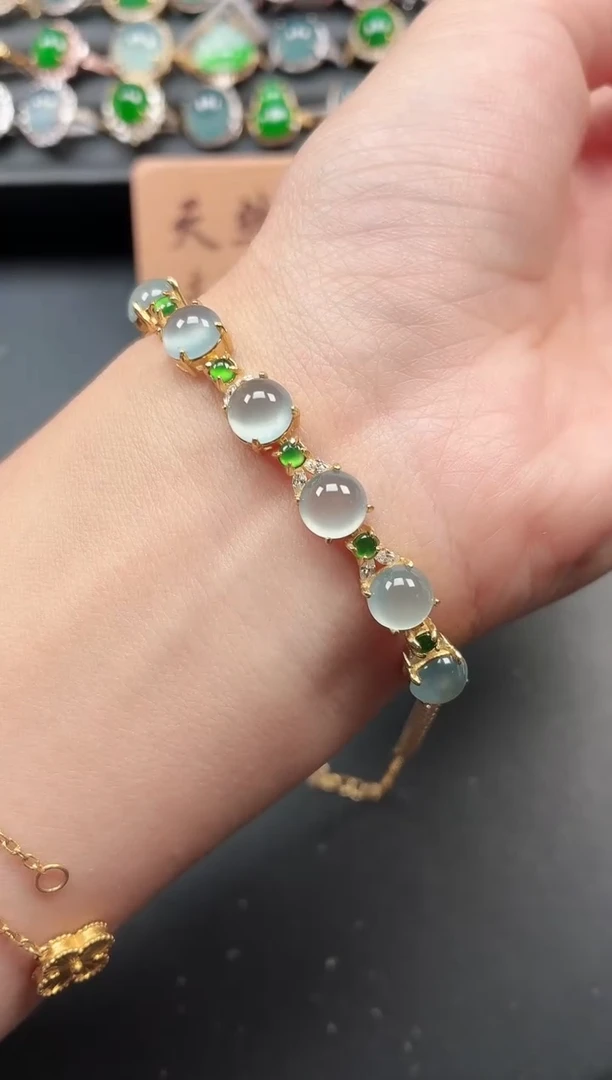 银S925镶嵌戒指翡翠1