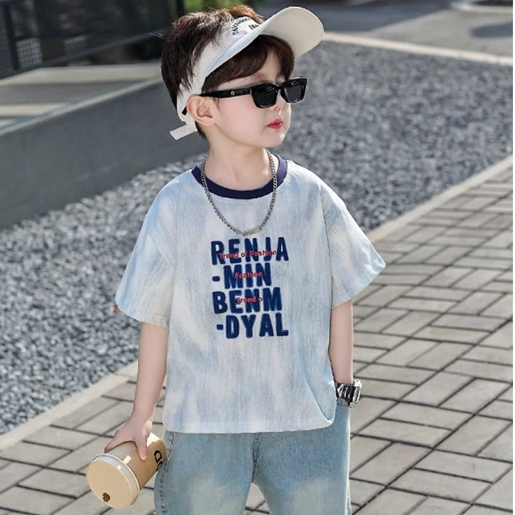 男童夏装短袖2025新款帅气儿童宝宝韩版男孩休闲T恤