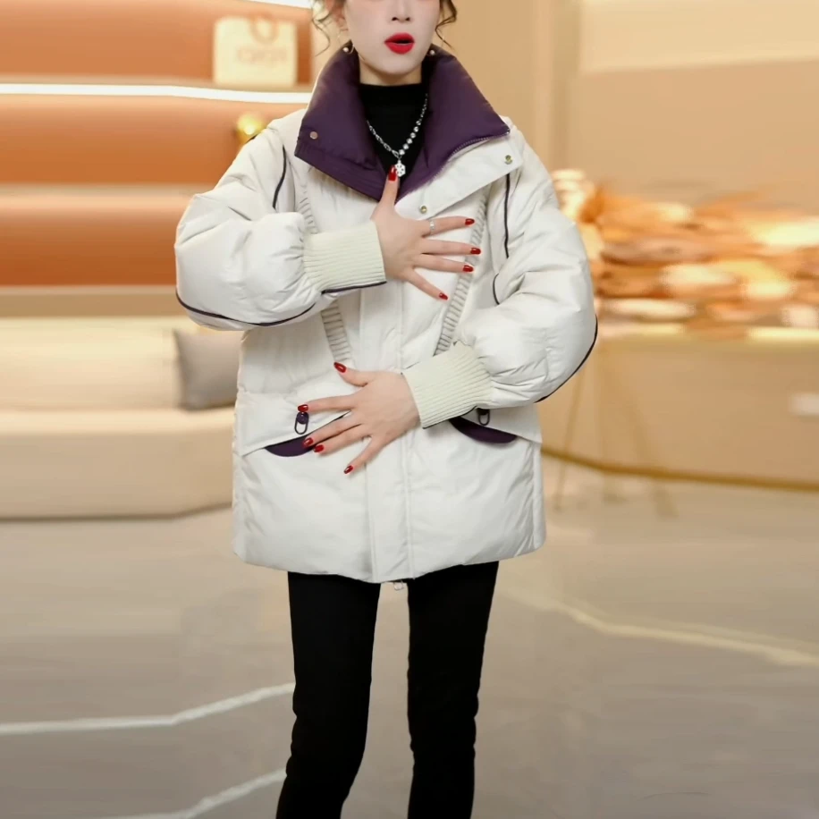 【SJYF5209】冬季女士五防洋气高贵宽松保暖加厚休闲显瘦羽绒服