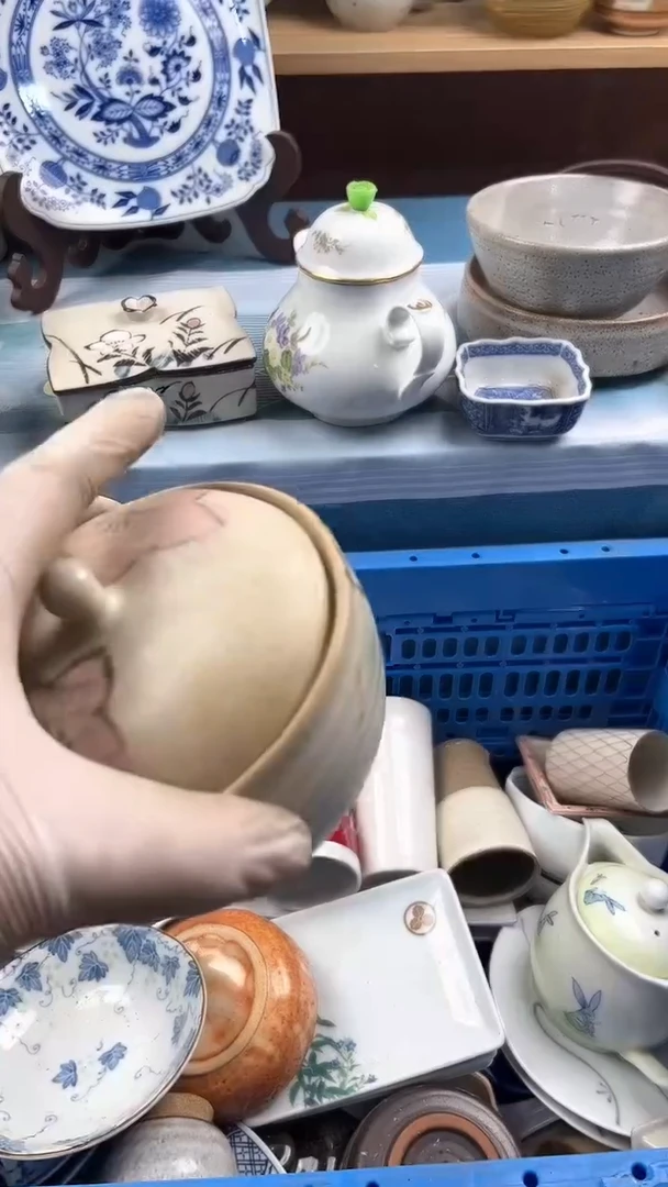 瓷片英歌瓷器满19.9包邮