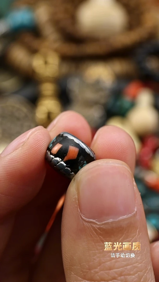 尺寸1.0银镶嵌老单珠