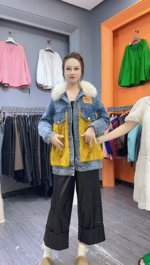 拼手速水貂鹅绒服