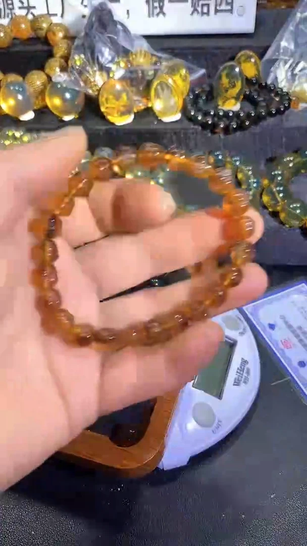 琥珀颈饰未镶嵌天然缅甸琥珀佛头手串