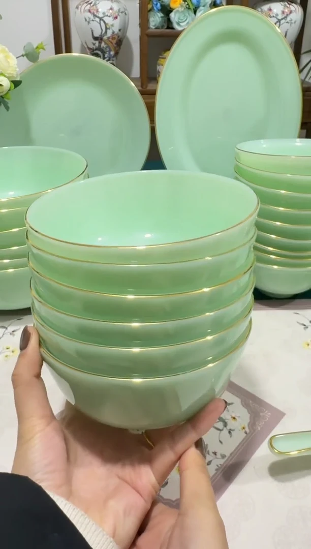 5.5英寸玉瓷碗6个口径13.8厘米