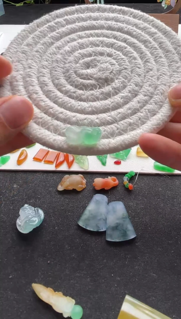 定制翡翠未镶嵌绿鱼2980+298