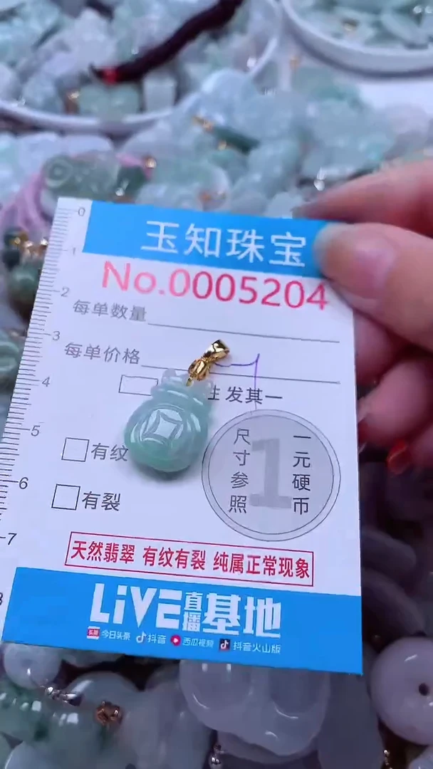 吊坠(不含链)未镶嵌翡翠5204