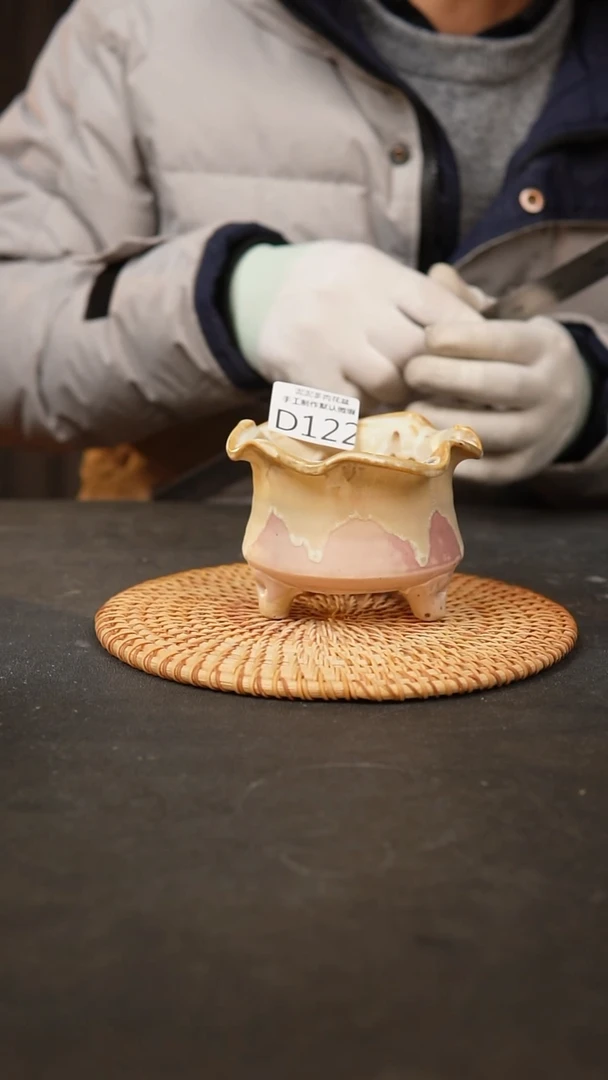 【闪购商品】瓷片122泥泥手工花盆