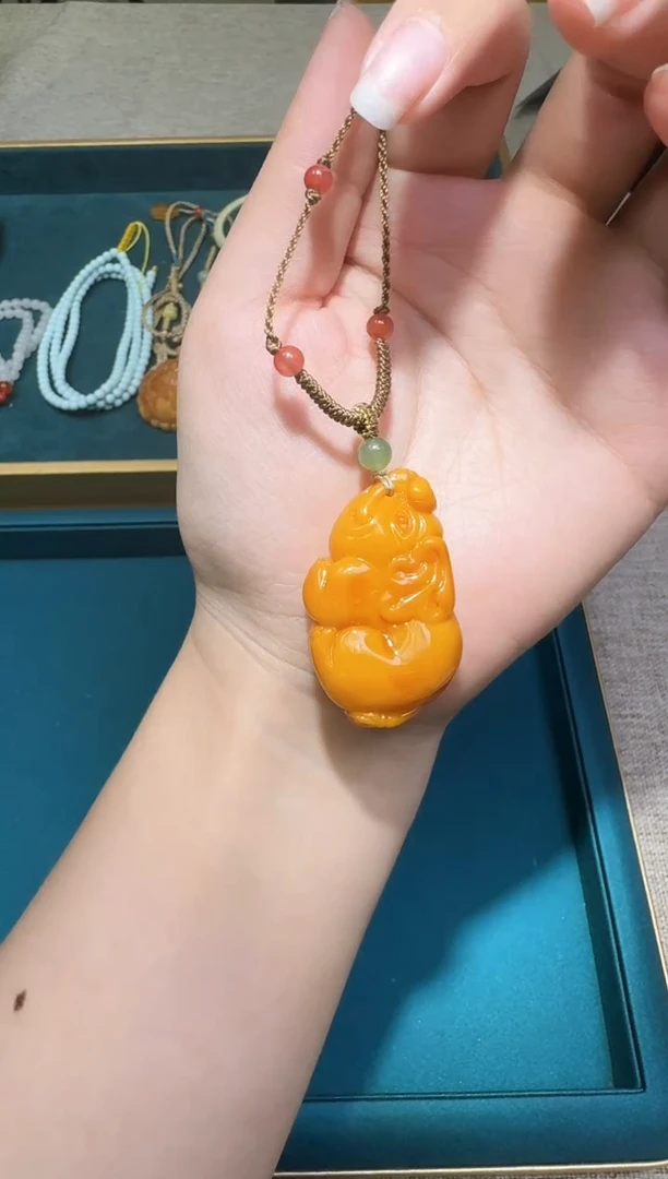 蜜蜡颈饰未镶嵌多样性发一件 374
