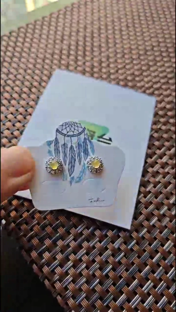 【闪购商品】翡翠耳饰银S925镶嵌翡翠耳饰S925银镶嵌