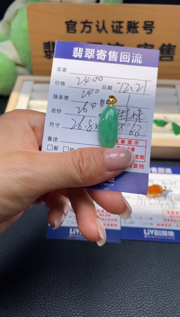 颈饰18K金镶嵌翡翠10152237