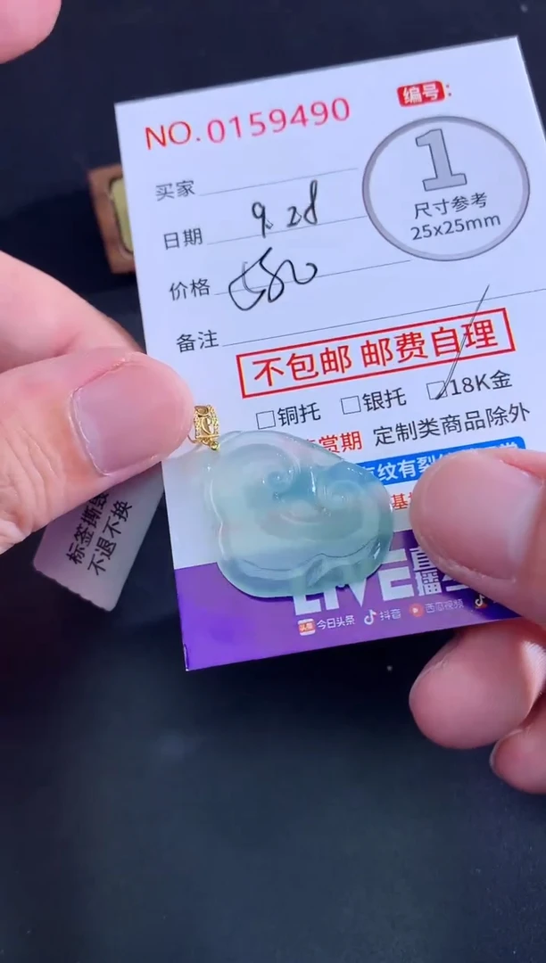 颈饰未镶嵌翡翠本**物天然缅甸A货翡翠