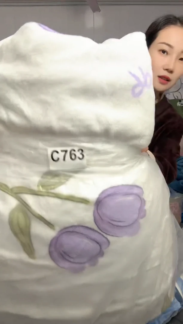 牛奶绒763加大瑕疵被罩枕套