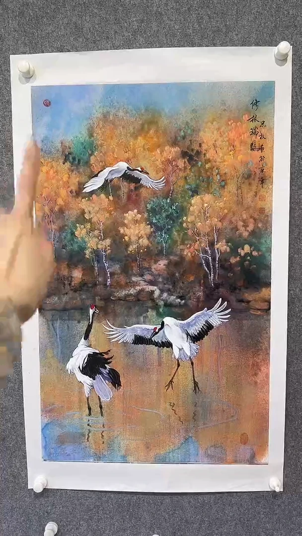 国画王忠权-5平尺-国画-金
