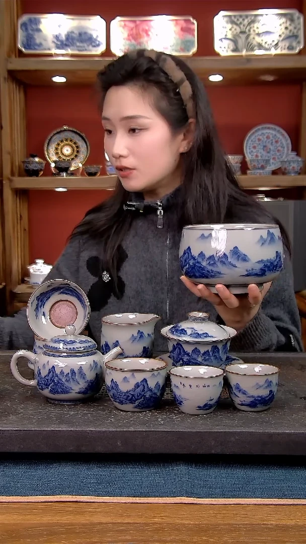 简装家用款8件套 老陶泥开片纹陶瓷茶具