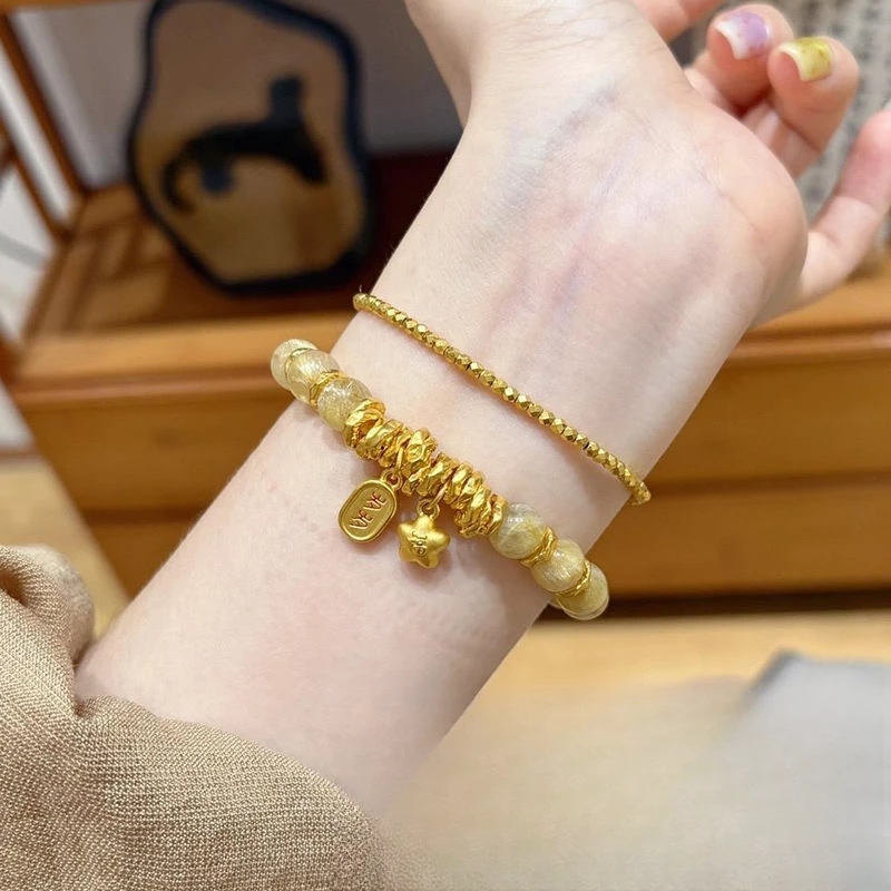 铜合金手链 新中式小福星盘缠手链女款轻奢高级感手串送女友礼物