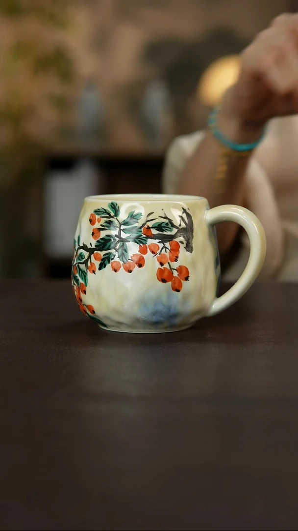 杯景德镇陶瓷杯碗柴烧多人