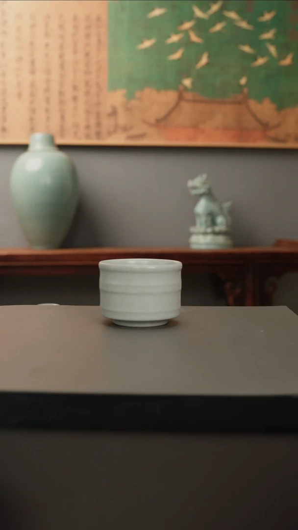 【闪购商品】杯仿古釉原矿  竹节杯