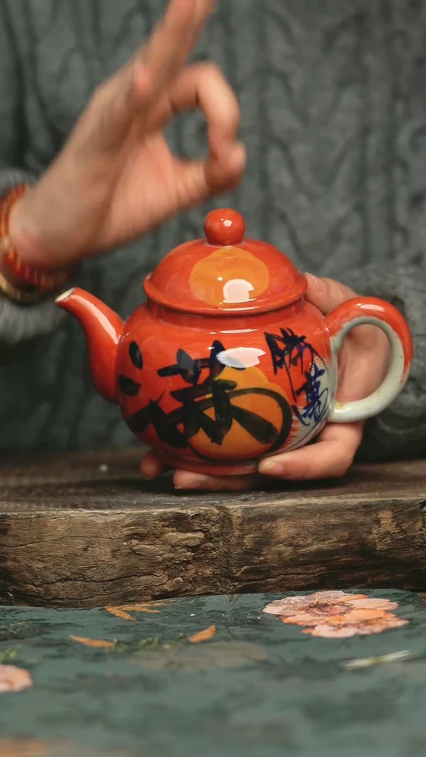 【闪购商品】瓷片釉下彩手工手绘同款陶器