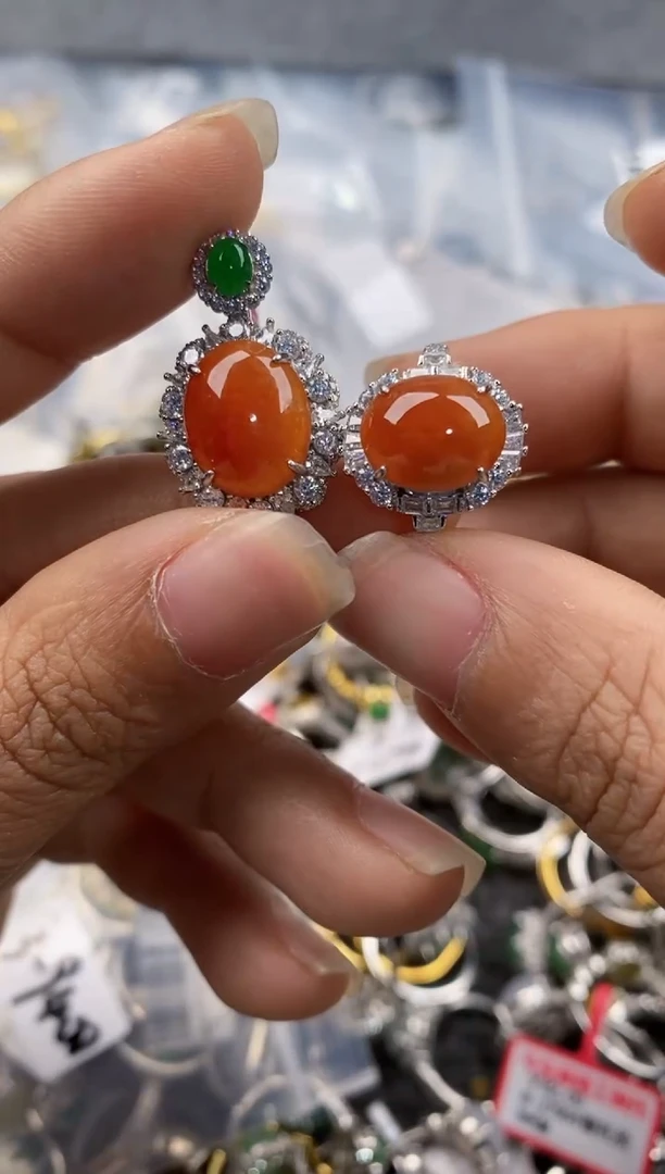 银S925镶嵌戒指翡翠333---3