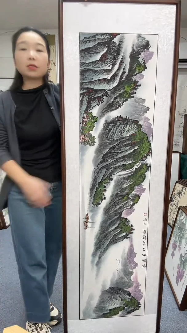 国画尺寸50*1米62实木画框京东包邮手绘