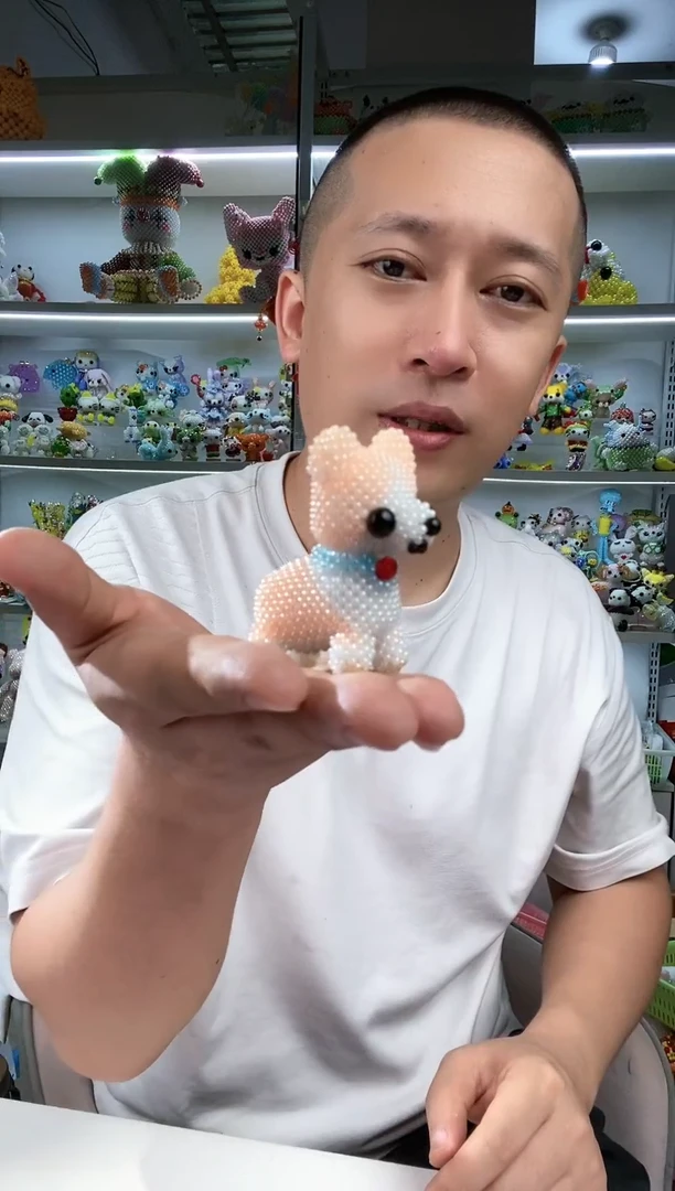 玻璃2624卡2柯基狗材料包橘色