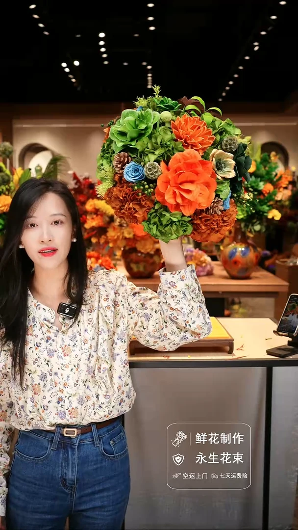 手工艺品琉璃手工花器花束空运包邮送货上门-以图片为准