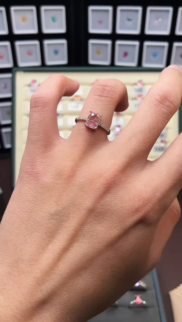 戒指彩色蓝宝石银S925镶嵌0002