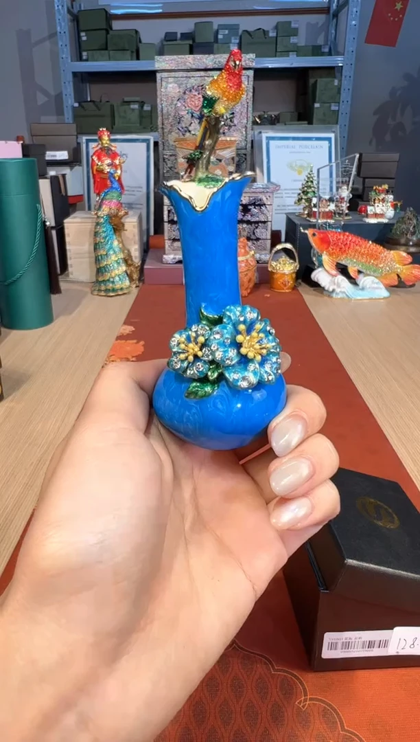 【闪购商品】杯256蓝色小花瓶