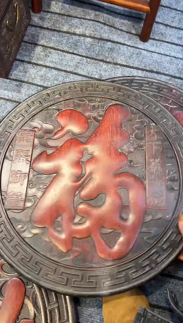 木紫檀雕刻一物一拍