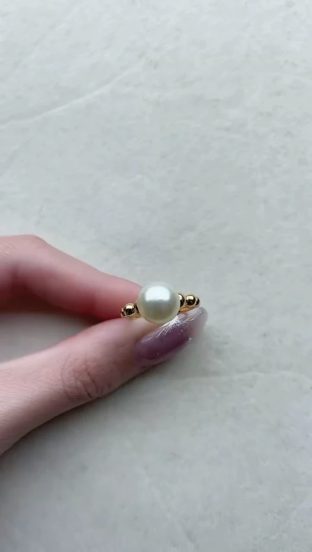 【闪购商品】海水珍珠戒指银S925镶嵌46