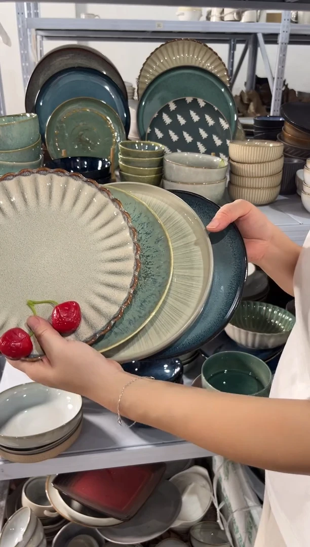 陶瓷外贸尾货瑕疵满20包邮X4 小盘组合