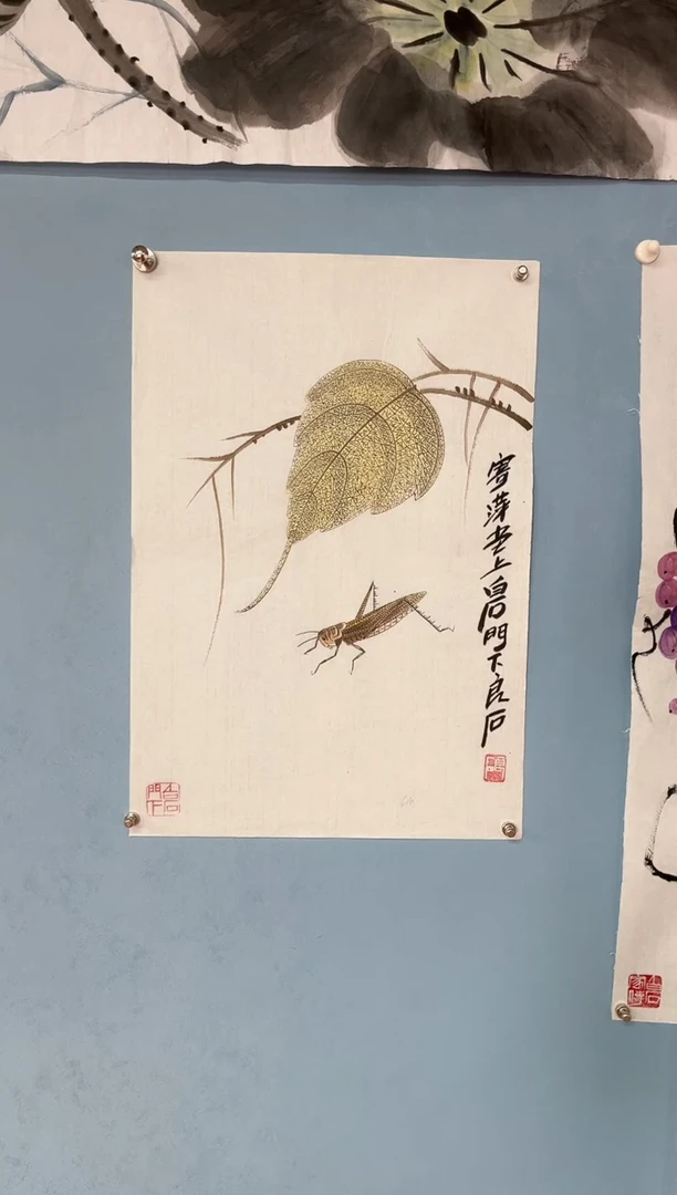 国画武天庆贝叶昆虫