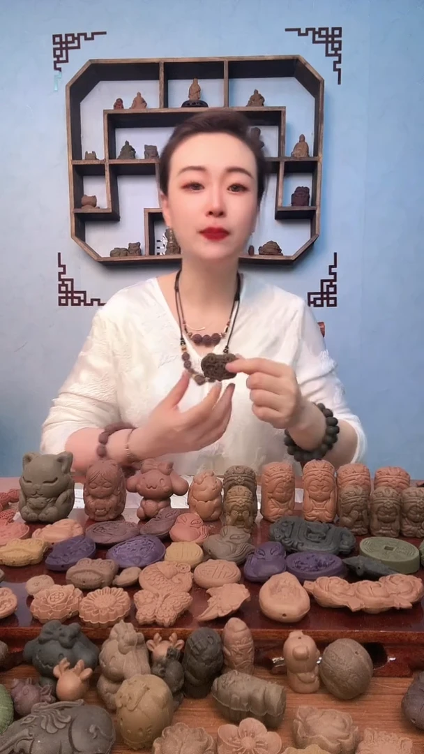 泥塑明目香小锁子