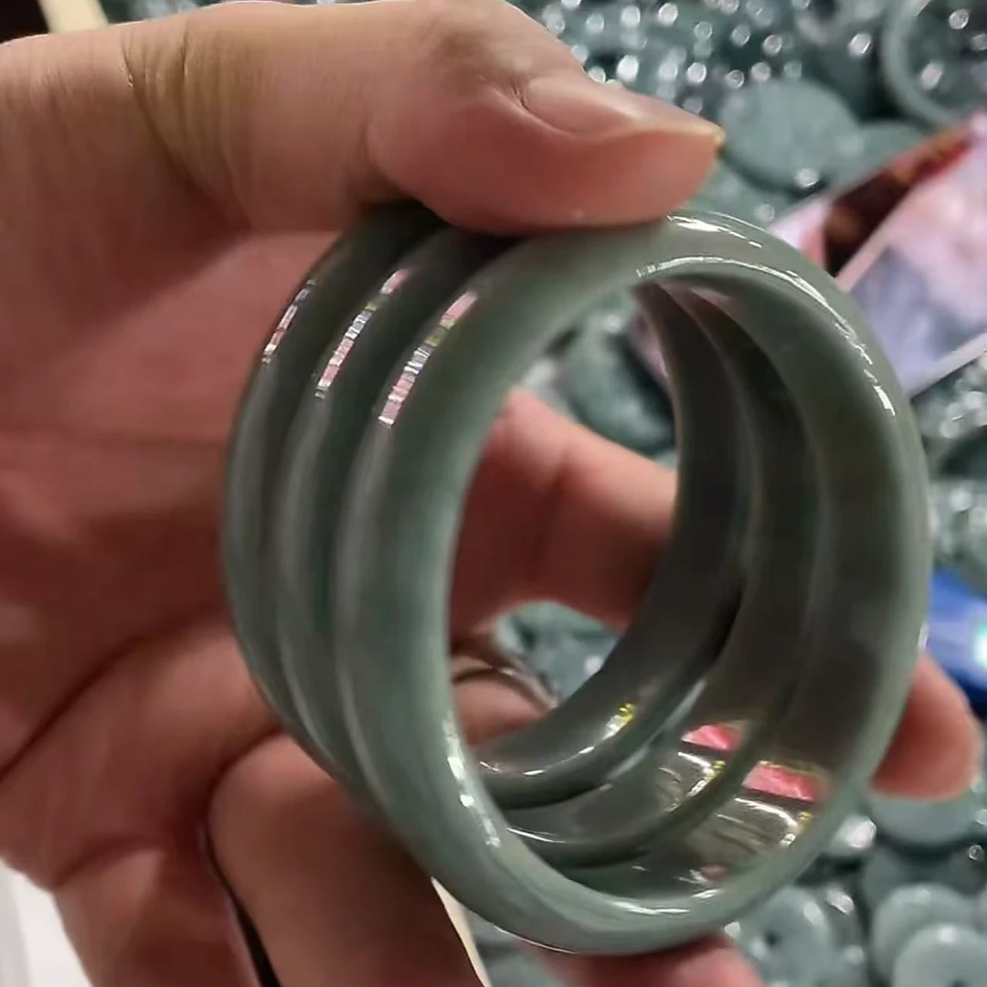 【玉经纶】-47294/Q222-天然A货翡翠手镯-多样性发其一