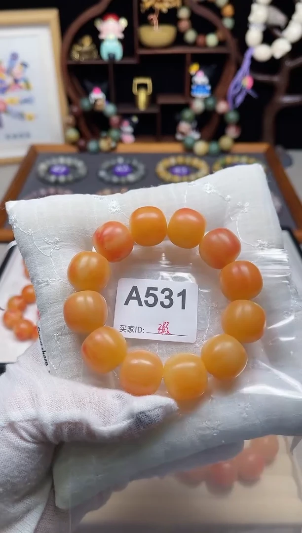 白玉菩提手串531卡20干磨桶珠瑕