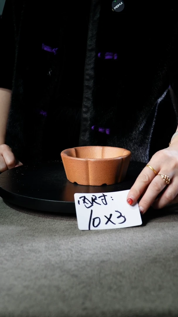 宜兴紫砂小花盆盆