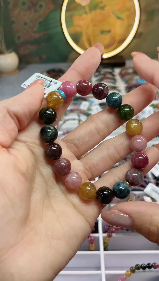 【闪购商品】碧玺单圈手串11mm+未镶嵌（多样性发一条）