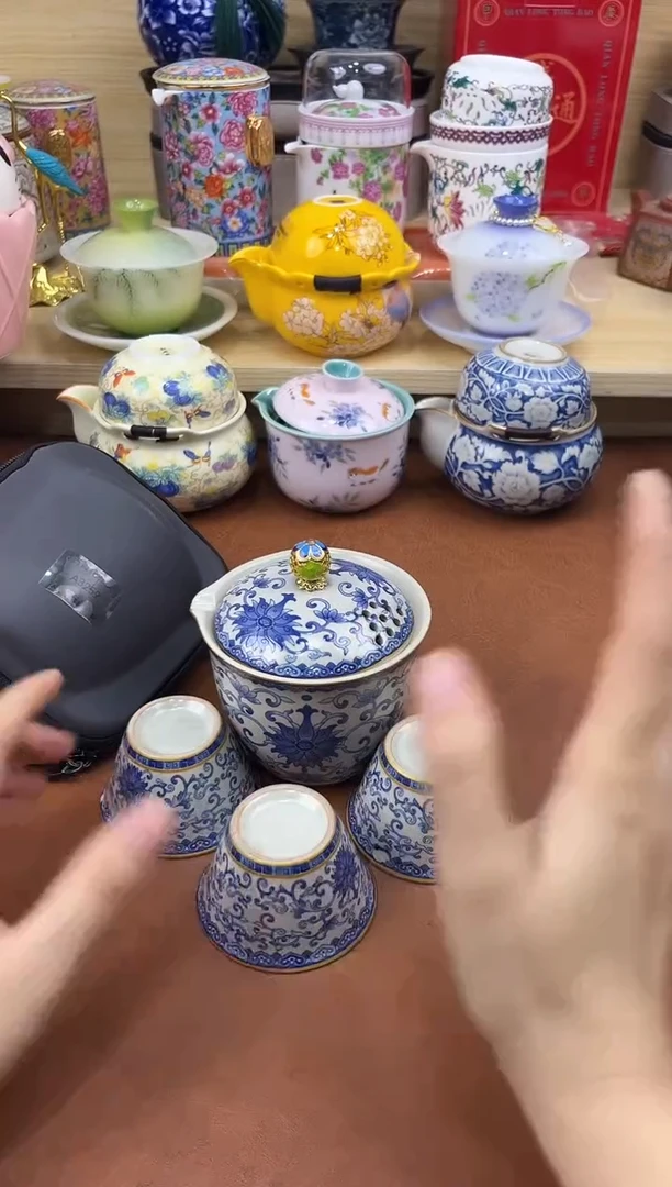 陶陶瓷茶具摆件旅行套组